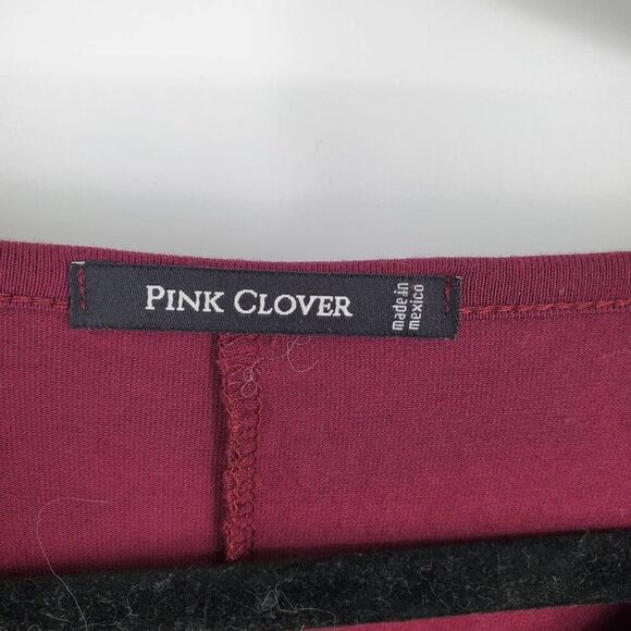 Pink Clover Women's NWT red criss cross front long sleeve shirt Size‎ Medium - Picture 2 of 4